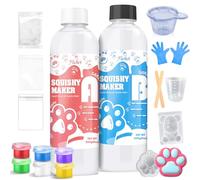 Kit de Fabrication Taba Squishy, 500g Silicone Liquide AB 1:1 Mélangé, Séchage Rapide Squishy Maker avec Moulage Squishy Patte de Chat, Squishy Ours, Kit Complet Fabrication de Squishy Anti-Stress DIY