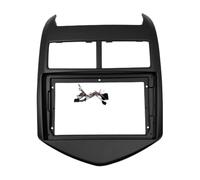 Kit De Façade D'autoradio 9 Pouces pour Chevrolet pour Aveo 2 pour Sonic T300 2011-2015 avec Adaptateur Câble Canbus(Black,Set)
