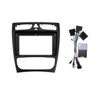Kit De Façade D'autoradio avec Écran 9 Pouces Et Boîtier Canbus pour Mercedes pour Benz Classe C W209 2002-2006 Panneau Stéréo(Set Black A)