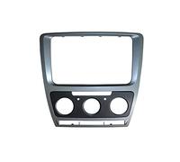 Kit de Façade D'autoradio Double DIN Audio Fascia FIT Utilisation adaptée pour Skoda Octavia 2013 Radio Stéréo DVD CD Cadre Tringle D'installation du Tableau Bord Panneau(Manual AC)