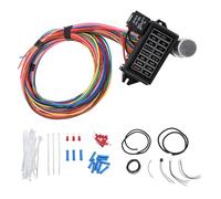 Kit de Faisceau de Câblage 14 Circuits, Fusible à 14 Circuits, Faisceau de Câbles Universel, Muscle Car Hot Rod Street Rat XL, Faisceau de Câbles électriques, Circuit de