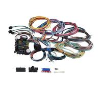 Kit de faisceau de câblage automobile complet universel Compatible pour Chevy Ford Chrysler Mopar Hotrods Ratrods Kit de faisceau de câblage 21 circuits