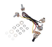 Kit de Faisceau de câblage avec Interrupteur à 3 Voies, 2 volumes, 1 tonalité, 1 Jack 500 K pour Guitare électrique et Basse Accessoire de Performance
