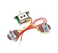 Kit de faisceau de câblage de guitare électrique de remplacement 1 volume 1 tonalité pré-câblée 3 voies 500 K Pots et pour circuit de préampli actif électronique pré-câblé
