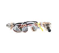 Kit de faisceau de câblage de guitare électrique de remplacement 2 volumes 1 tonalité pré-câblée 3 voies Commutateur à bascule 500 K Pots et pour circuit préampli électronique pré-câblé circuit actif