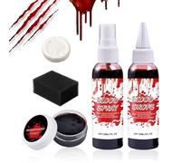 Kit de faux sang pour Halloween, spray de faux sang rouge réaliste avec savon nettoyant, accessoires de déguisement lavables pour cosplay, jeu de rôle, performance sur scène, fête à thème, accessoire