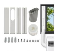 Kit de fenêtre de climatiseur portable Lvifloae 4PCS Baffleuse de fenêtre coulissante réglable avec adaptateur universel 150 mm Panneau de joint sans couture pour le tuyau