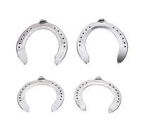 Kit de fer à cheval en alliage d'aluminium 4 pièces, fers à cheval, outil d'équitation, chaussures de cheval pour courses de chevaux, ensembles de chaussures de cheval, paumes en (Type 5 (8,3 X 8,3 X