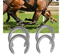Kit de Fer à Cheval en Alliage D'aluminium Durable, Accessoire Essentiel D'équitation pour Les Compétitions et L'entraînement, 4 Pièces (4)