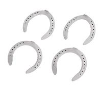 Kit de Fer à Cheval en Alliage D'aluminium, Durable et Résistant à l'usure, Outil D'équitation pour Sol Dur, 4 Pièces pour Les Courses de Chevaux (6 ID : 16,5 mm/0,64 Pouces, circonférence :
