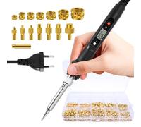 Kit de fer à souder, 388pièces, inserts filetés avec affichage LED, température réglable, inserts filetés et écrous fusibles M2, M3, M4, M5, M6, M8, compatible avec les accessoires d'imprimante 3D