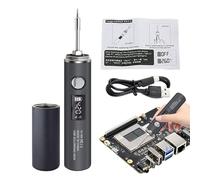 Kit de Fer à Souder 5 Réglages | Station de Soudure avec Affichage Numérique,Outil de Soudage Portable avec Affichage Digital et Lumière pour Test de Composants Assemblage Cartes Électroniques