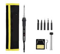 Kit De Fer À Souder Électrique 80W, Pâte À Souder À Température Réglable, Pompe À Dessouder, Ensemble D'outils De Soudage, Écran LCD(Black kit-05)