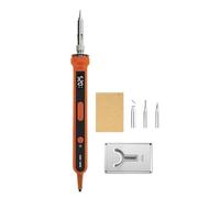 Kit De Fer À Souder Électrique USB 100 W, Température Réglable, Écran LCD, Avec Interrupteur Marche/arrêt, Soudage Électronique Intelligent Meilleur Cadeau(Orange Set 1)