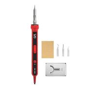 Kit De Fer À Souder Électrique USB 100 W, Température Réglable, Écran LCD, Avec Interrupteur Marche/arrêt, Soudage Électronique Intelligent Meilleur Cadeau(Red Set 1)