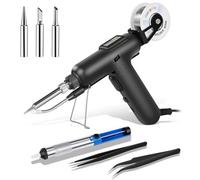 Kit de fer à souder, pistolet à souder automatique 80 W 110 V avec chauffage en céramique, kit de soudage à chauffage rapide 8 en 1 pour réparations et bricolage