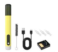 Kit de fer à souder portable USB avec chauffage rapide de type C Charge 1100 mAh Stylo de soudure électrique sans fil pour bijoux, perles, cire, réparation de fils et outils de combustion du bois