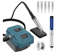 Kit de fer à souder sans fil pour batterie Bosch PBA 18 V maison et jardin, écran LCD 60 W, température réglable de 180 à 480 °C, avec interrupteur ON/OFF, tige d'aspiration, support de fer à souder