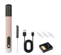 Kit de fer à souder sans fil rechargeable par USB, appareil compact pour réparation télécommandée, modélisme, station de soudure, alternative 1100 mAh, vert (rose)