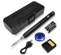 Kit de fer à souder sans fil USB-C, kit de fer à souder portable, température réglable pour réparation électronique, projets de bricolage (A)