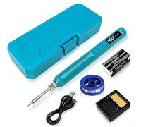Kit de fer à souder sans fil USB-C, kit de fer à souder portable, température réglable pour réparation électronique, projets de bricolage (B)
