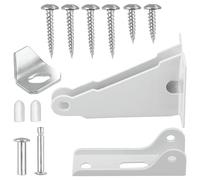 Kit de ferme-porte moustiquaire, pièces de rechange compatibles avec Wright Products Andersen/Emco/Larson/40201/Pella, pièces de butée de porte moustiquaire avec supports, broches et vis de montage