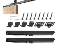 Kit de fermeture amortie pour porte de grange sans trou, butée de porte | Amortisseur de porte coulissante pour rail plat de 40 à 60 kg, arrête de claquer et de sauter