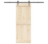 Kit de ferrures de porte coulissante 213,5 cm en acier revêtu par pulvérisation noir, butée de porte, guidage au sol, rail de roulement, pour porte de chambre, porte de salon, montage, sécurité