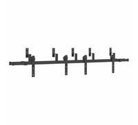 Kit de ferrures de porte coulissante de 200 cm en acier revêtu par pulvérisation noir avec butées de porte et support de dérivation pour portes doubles de grange, accessoires de montage pour
