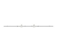 Kit de ferrures de porte coulissante en acier inoxydable 200 cm avec butée de porte et guide au sol, glissement silencieux pour porte de chambre, porte de salon, bureau, montage stable, rail durable