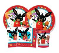 Kit De Fête D'Anniversaire Écologique Bing (8 Assiettes, 8 Tasses, 16 Serviettes)[u2791]