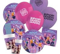 Kit de fête Kpop Demon Hunters avec ballons pour 8 enfants
