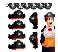 Kit de fête pirate | Kit d'accessoires de fournitures d'Halloween pour cosplay pirate - Costume de fête d'Halloween pour et adultes