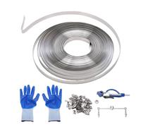 Kit de feuillard en acier inoxydable durable, ruban de feuillard, coupe-cercle à cliquet, 100 boucles, gants, nombreuses applications