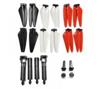 Kit de Feuille d'érable d'hélice de Train d'atterrissage d'amortisseur à Ressort Compatible avec Les pièces de Rechange de Drone F11 Pro F11RPO F11S GPS RC(Propeller and Legs)