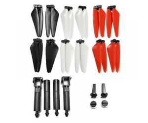 Kit de Feuille d'érable d'hélice de Train d'atterrissage d'amortisseur à Ressort Compatible avec Les pièces de Rechange de Drone F11 Pro F11RPO F11S GPS RC(Propeller and Legs)