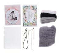 Kit de feutrage à l'aiguille pingouin, 15 pièces, kit de démarrage pour feutrage à l'aiguille en laine avec instructions, kits de débutants en feutre animal pour bricolage, (111# Employés des bureaux