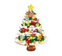 Kit de feutre pour sapin de Noël - 99,1 cm - LED - Fabriqué à la main | Kit d'arbre de Noël fait à la main pour mur, fenêtre, chambre d'enfant, salle de ours d'artisanat