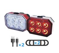 Kit De Feux De Vélo Rechargeables, Feu Avant Et Arrière Led, Accessoires De Cyclisme, Étanche Ipx45, Super Lumineux