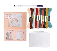 KIT DE FIL À BRODERIE AU POINT DE CROIX, ENSEMBLE D'AIGUILLES HYDROSOLUBLES pour DÉBUTANT