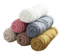 Kit de fil acrylique pour crochet et tricot,Fil épais 8 brins pour pistolet à touffeter, tricot à la main d'écharpes et de bonnets, fil pour la confection de tapis,100g par écheveau,100 m par bobine