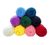 Kit de fil acrylique pour crochet et tricot,Fil épais 8 brins pour pistolet à touffeter, tricot à la main d'écharpes et de bonnets, fil pour la confection de tapis,100g par écheveau,100 m par bobine