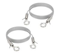 Kit de fil de suspension avec longueurs réglables de 1 m et 2 m avec un petit et un grand crochet pour art et vitrage