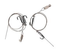 Kit de fil de suspension réglable professionnel 2 pièces en acier au carbone haute résistance en acier inoxydable système de suspension d'affichage de galerie d'art pour la (ou)