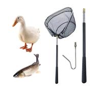 Kit de Filet de Pêche évolutif pour Volaille,Filet pour Attraper les Poulets,Crochet pour Pattes en Acier Inoxydable,Outil de Capture pour Poulets,Canards,Poissons,37 à 151cm de Longueur Extensible