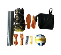 Kit de filet de volley-ball pour l'extérieur - Kit d'installation facile, équipement d'arrière-cour - Barres stables, filet résistant aux intempéries, rangement rapide et portable, installation
