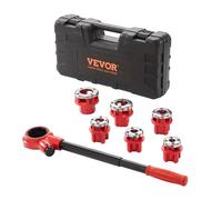 Kit de Filetage de Tuyau à Cliquet-VEVOR-Mallette de Rangement pour Plomberie Tuyaux en Aluminium Galvanisé Fer Cuivre
