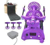 Kit De Fileuse électrique avec Pédale, Vitesse Réglable, Marche Avant/arrière, Capacité De 225 G pour Un Tissage Et Un écheveau Efficaces. Purple2