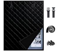Kit De Film Isolant Autocollant Pour Fenêtre, Film Isolant Pour Fenêtre Pour L'hiver, Couverture De Fenêtre Thermique Coupe-vent(Noir,109x140cm)