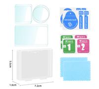 Kit de film trempé pour caméra d'action 6 pièces pour DJI OSMO ACTION 4 Transparent